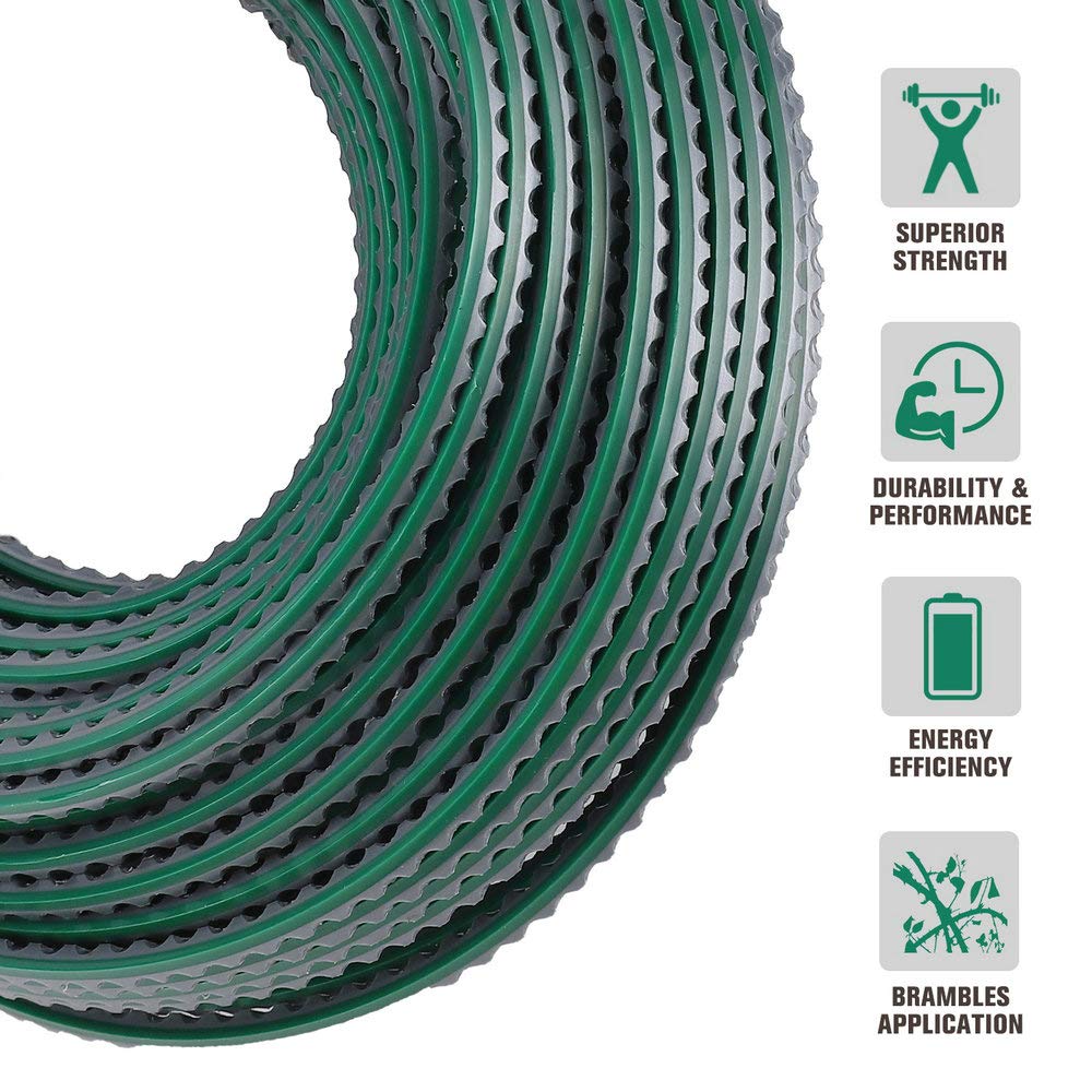 A Anleolife 1-Pound Heavy Duty Sawtooth 140-mil-by-108-ft Dual Core String Serrated Trimmer Line Donut for Walk Behind Wheeled Mowers with Built-in Line Cutter