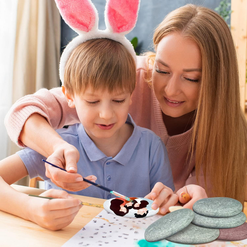 River Rocks for Painting 10 Pcs Large 2-3 Inch Flat Smooth Painting Stones Craft Rock to Paint for Kids Crafts Painting Bulk