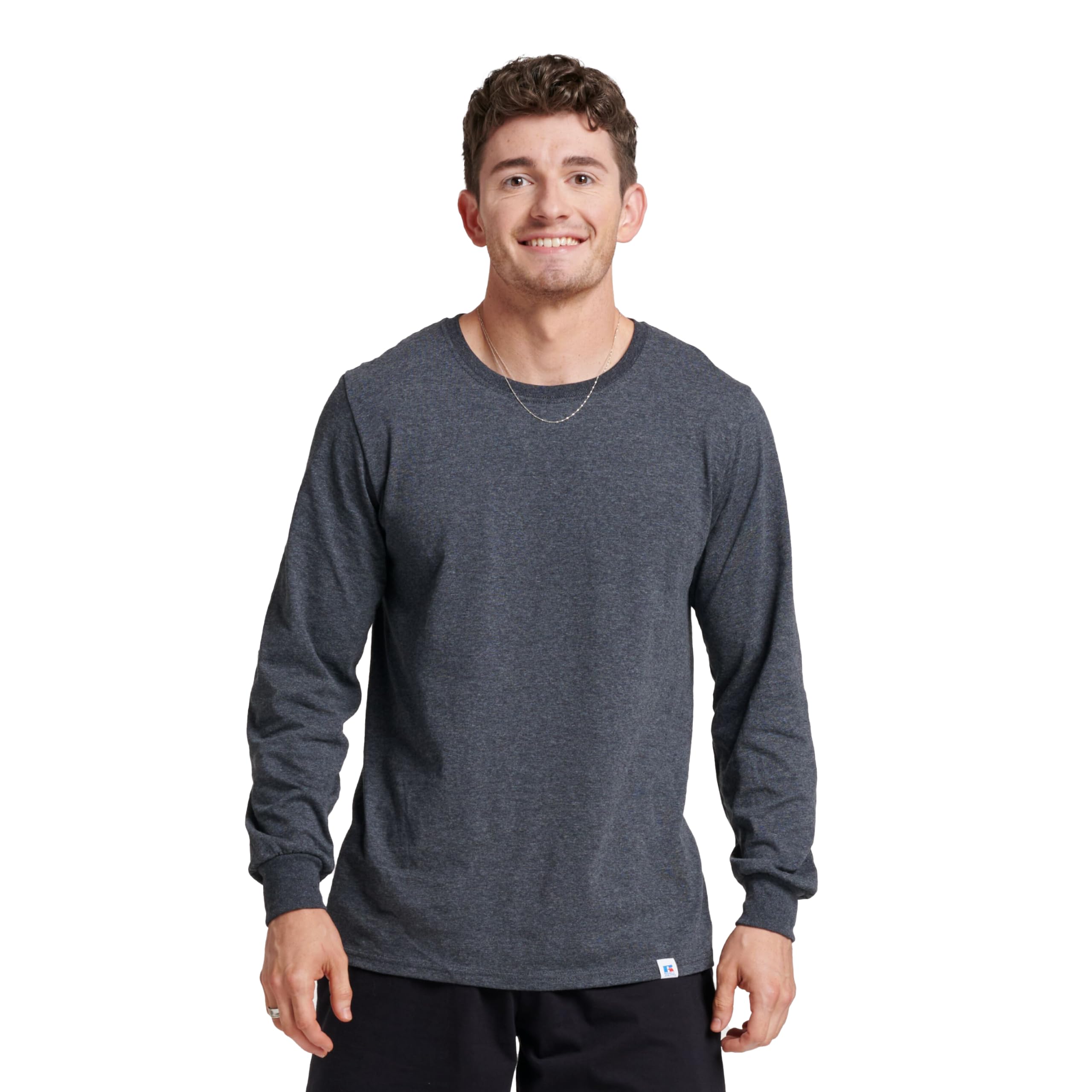 Russell Athletic Men's Dri-Power Long Sleeve Tees, Moisture Wicking, Odor Protection, UPF 30+