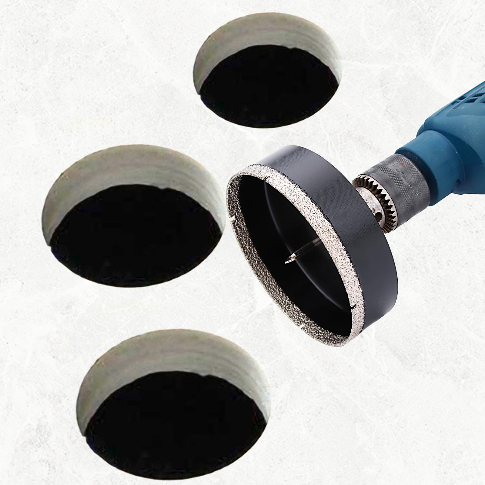 1 Inch Diamond Hole-Saw Bits with Pilot Drill Bit - 2pc 1" Diamond Tipped Tile Hole Saws with Guiding Bit Accurate Drilling for Porcelain Tile Ceramic Pottery Granite Stone Glass Bottles 25mm