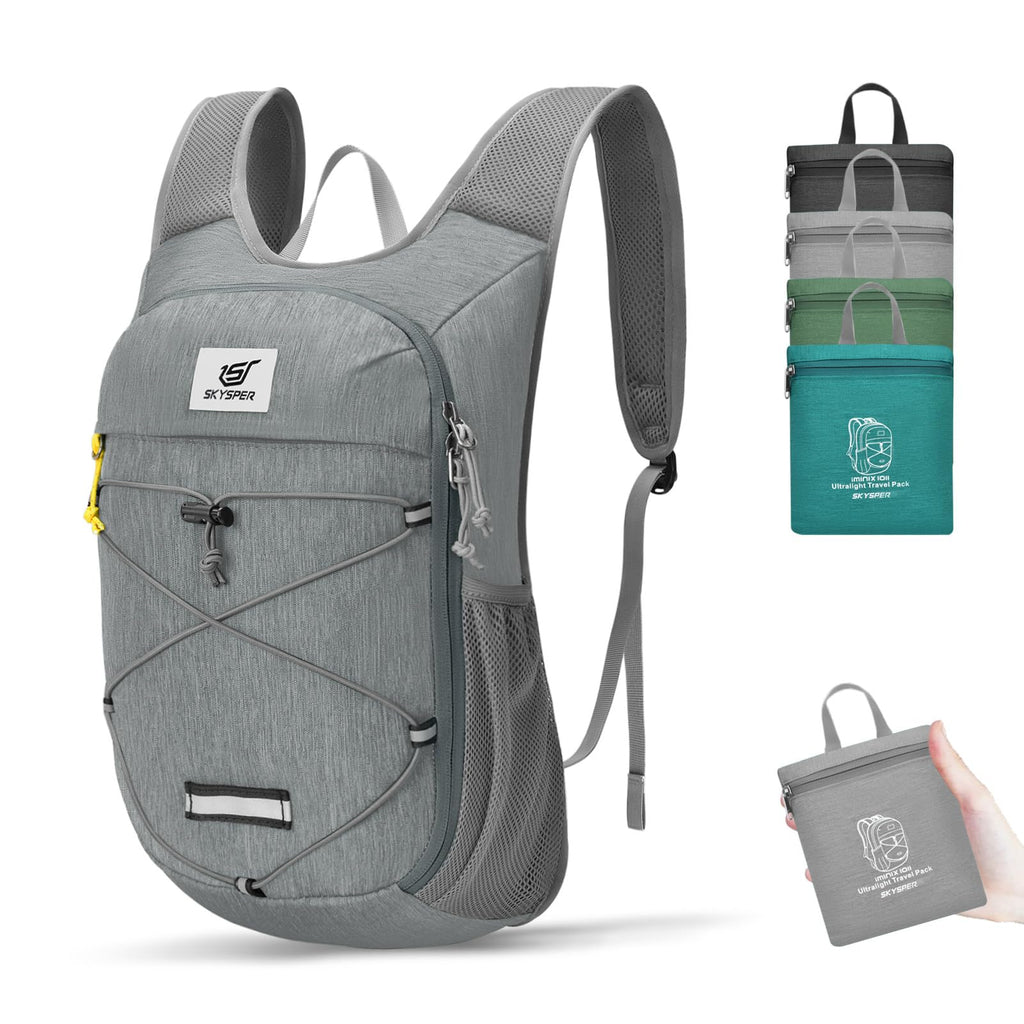 SKYSPER Foldable Hiking Backpack - 10L/15L Small Lightweight Daypack Breathable Travel Backpacks