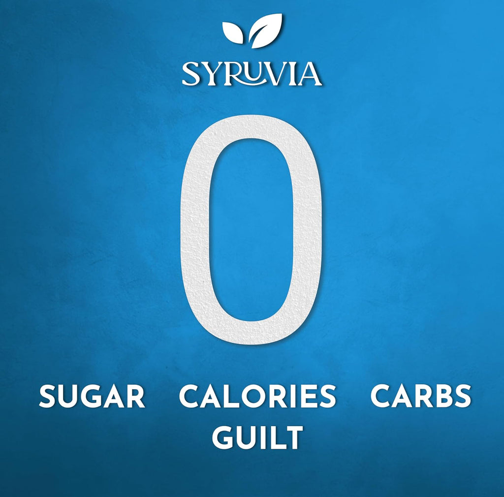 Syruvia Sugar Free Coffee Syrup Variety Pack: Vanilla, Caramel, Hazelnut, and Brown Sugar Cinnamon - Gluten-Free, Kosher, 25.4 fl oz Bottles - Enhance Your Coffee Experience,