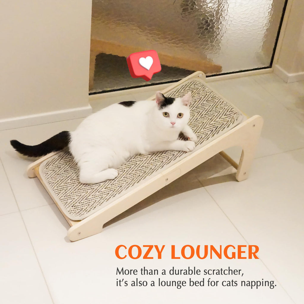 PETKARAY Couch Corner Cat Scratcher, 28.5" Sisal Scratching Post for Cats | Corner Wall Scratch Pad for Furniture Protection, Large Vertical Cat Scratching Post with Plush Base