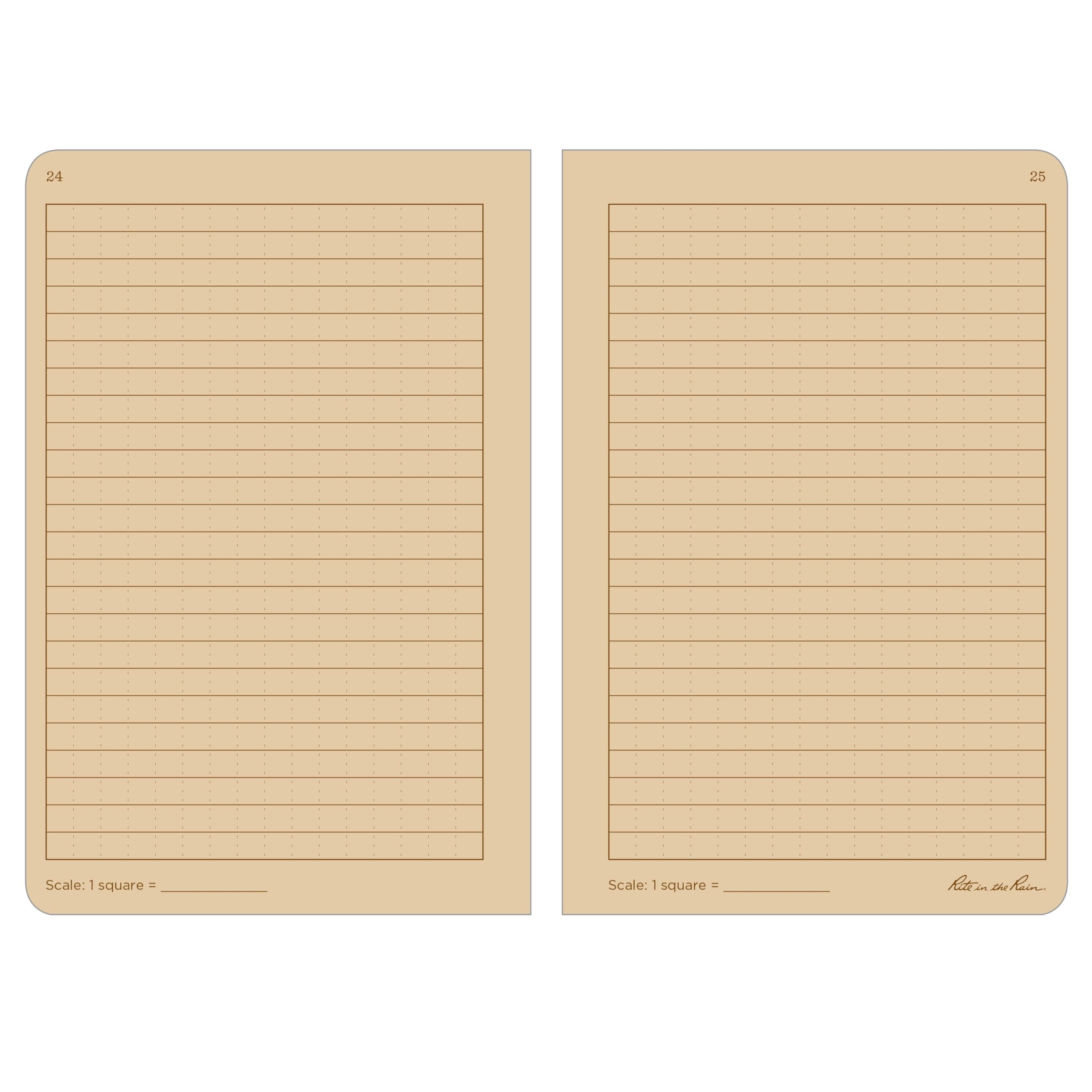 Rite In The Rain Weatherproof Stapled Notebook, 4.625" x 7", Black Cover, Universal Pattern, 3 Pack (No. 771FX)