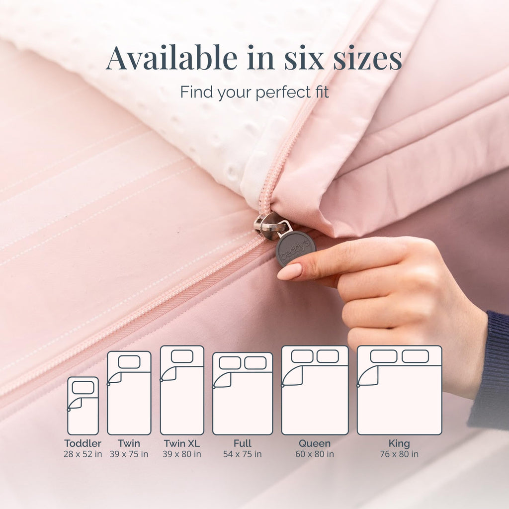 Beddy's Navy Blue All-in-One Zipper Bedding Set - Minky Lined - Twin | Smooth-Glide Zippers, Durable Construction, Easy To Make & Wash, 100% Cotton Exterior, Includes Pillowcase & Sham