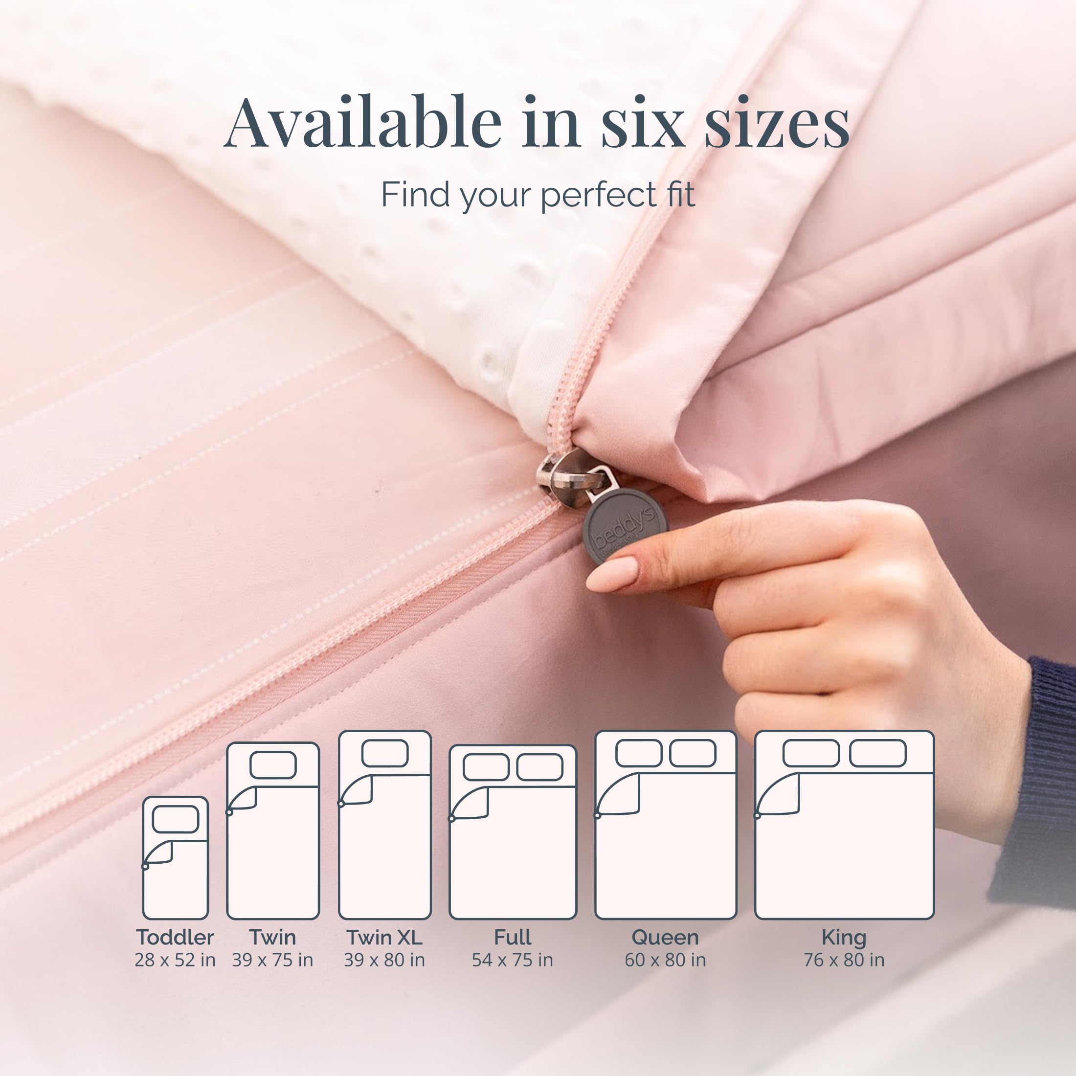 Beddy's Navy Blue All-in-One Zipper Bedding Set - Minky Lined - Twin | Smooth-Glide Zippers, Durable Construction, Easy To Make & Wash, 100% Cotton Exterior, Includes Pillowcase & Sham