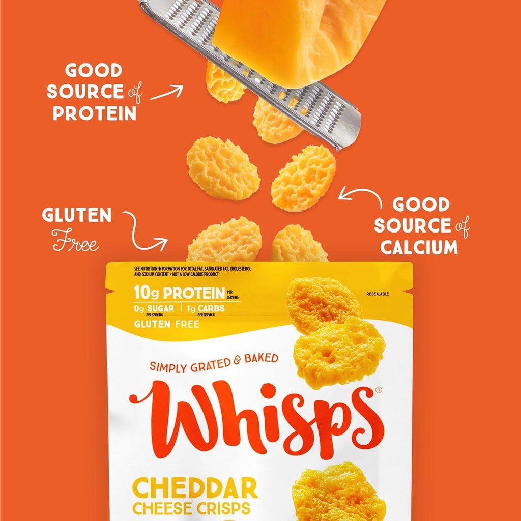 Whisps Cheese Crisps Variety Pack, Protein Chips, 2.12 Oz, 6 Pack