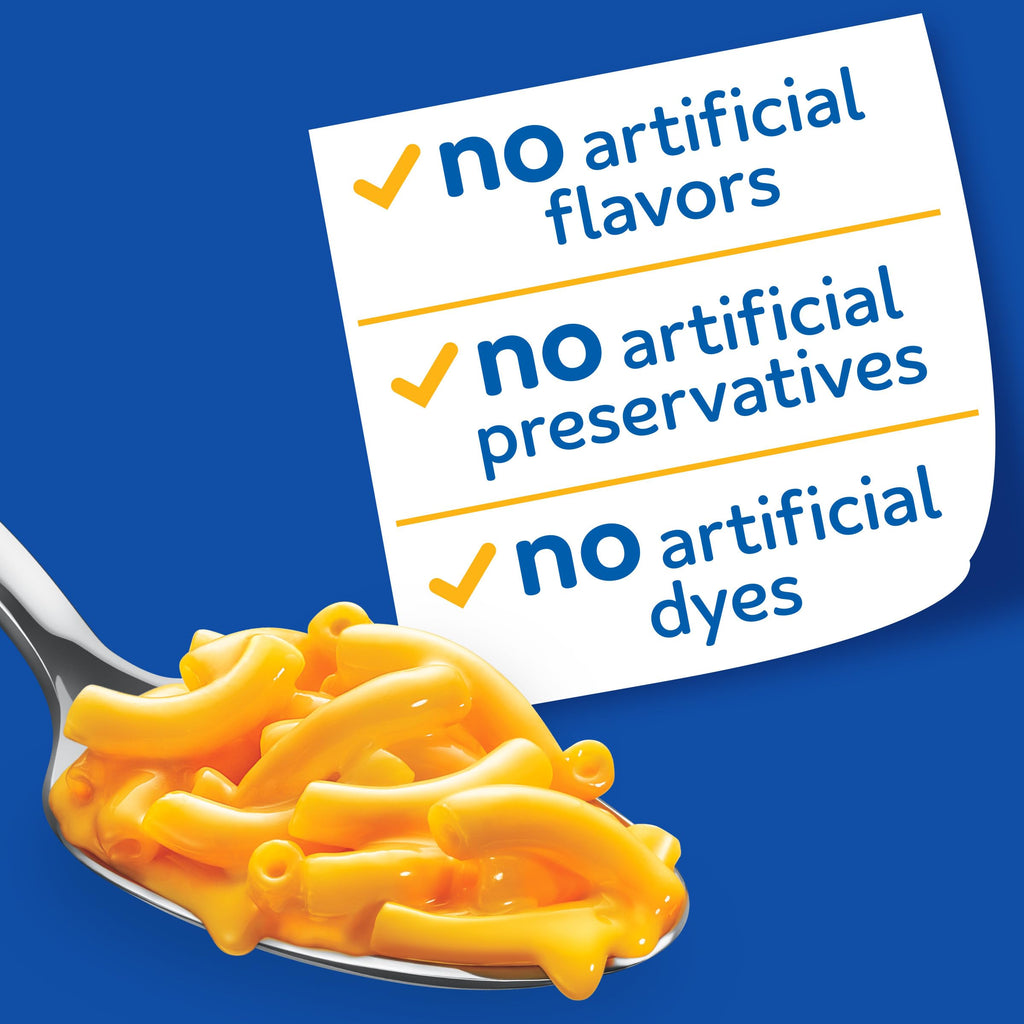 Kraft Mac and Cheese, 4 Boxes, for Easy Dinner or Dinner Sides, Original Flavor, No Artificial Flavors, Preservatives or Dyes, 7.25 oz