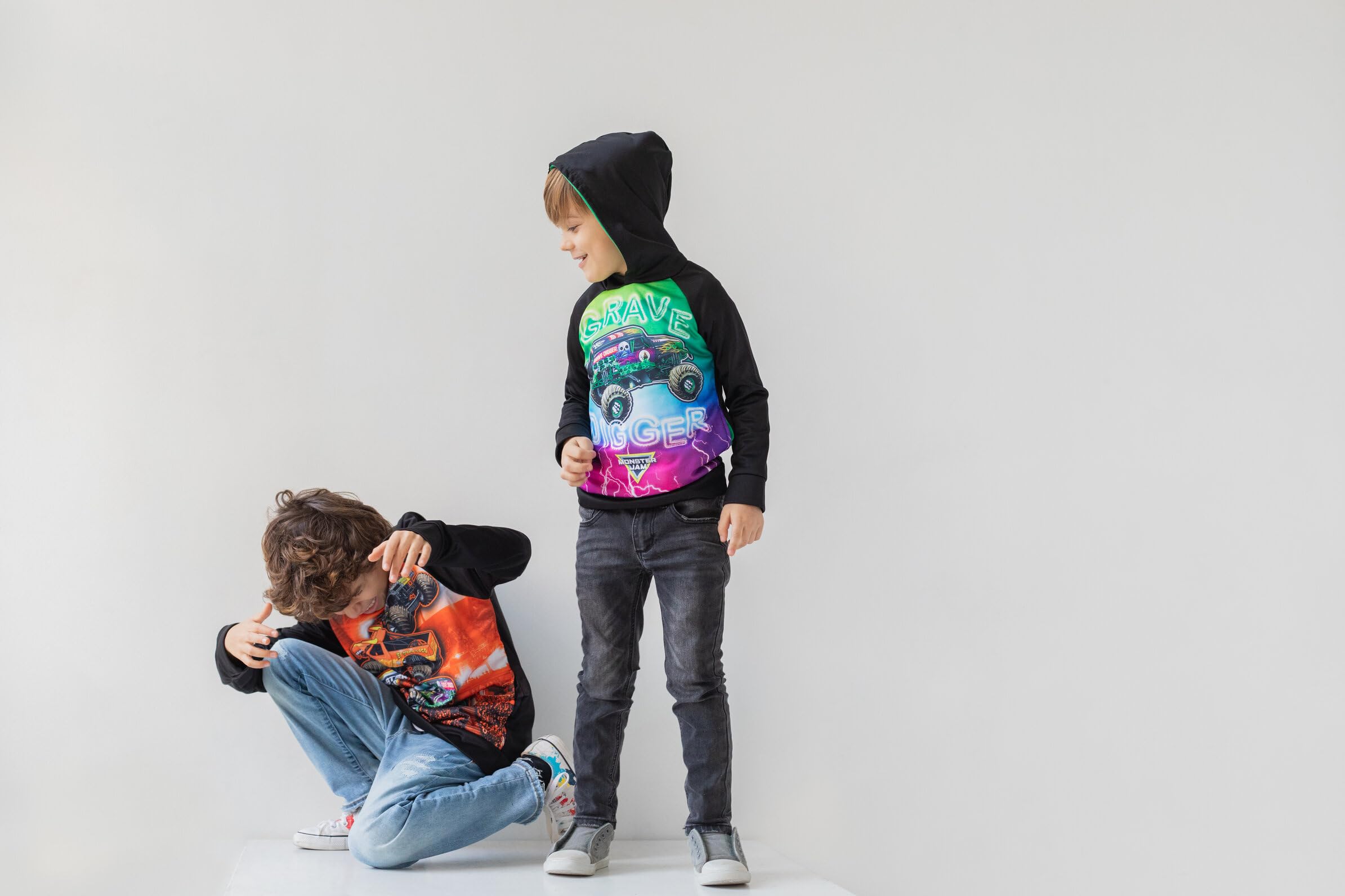 Monster Jam Boys' Fleece Pullover Hoodie Toddler to Big Kid