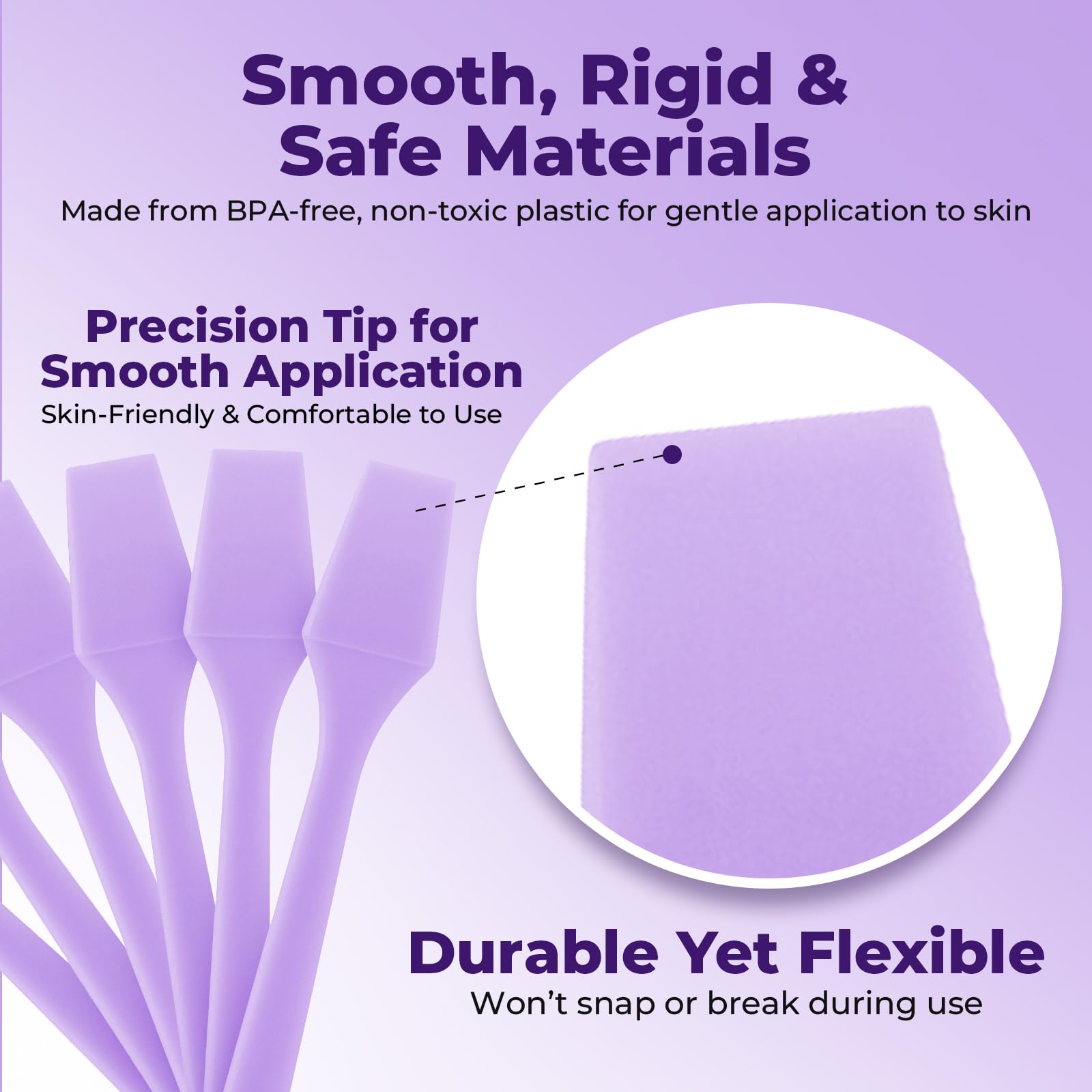 Kopperko Mini Lotion Spatula (2.5", 100 Pack) - Mini Spatula for Cosmetics, Creams & Crafts | Ointment Applicator for Mixing, Skincare, Face Mask | Disposable Lotion Applicator for Face | Black