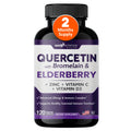 Gade Nutrition Quercetin with Bromelain Elderberry Vitamin C and Zinc | Sambucus Immune Support Supplement 500mg Capsules | Gluten-Free | Made in USA | 2 Month Supply Third Party Tested