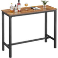 Mr IRONSTONE Bar Table, 47" Pub High Top Table Rectangular Bar Height Table Sofa Console/Dining Coffee Table, for Narrow Space, Living Room, Vintage