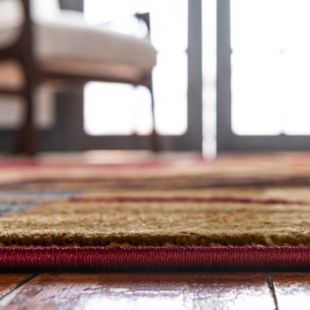 Unique Loom Barista Collection Area Rug - Kouillou (2' 2" x 3' 1" Oval, Multi/Brown)