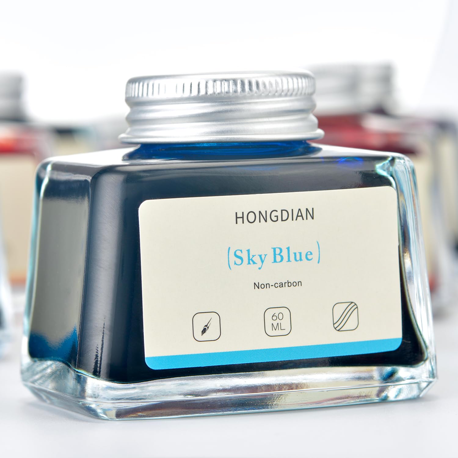 Asvine Hongdian Fountain Pen Bottled Ink Black, 60ml Fountain Pen Bottled Ink, Non Carbon
