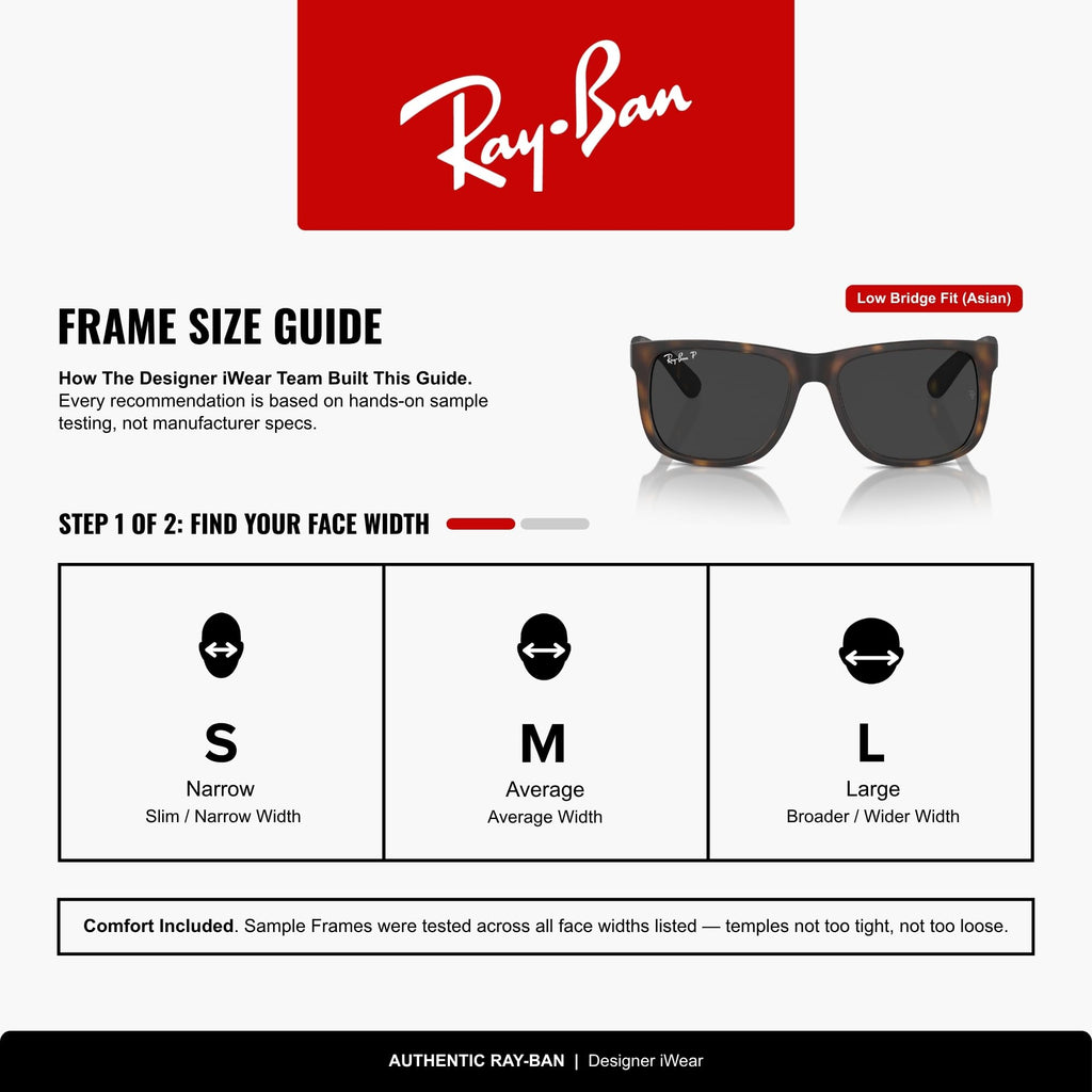 Ray-Ban RB4165F Justin Classic Square Sunglasses for Men