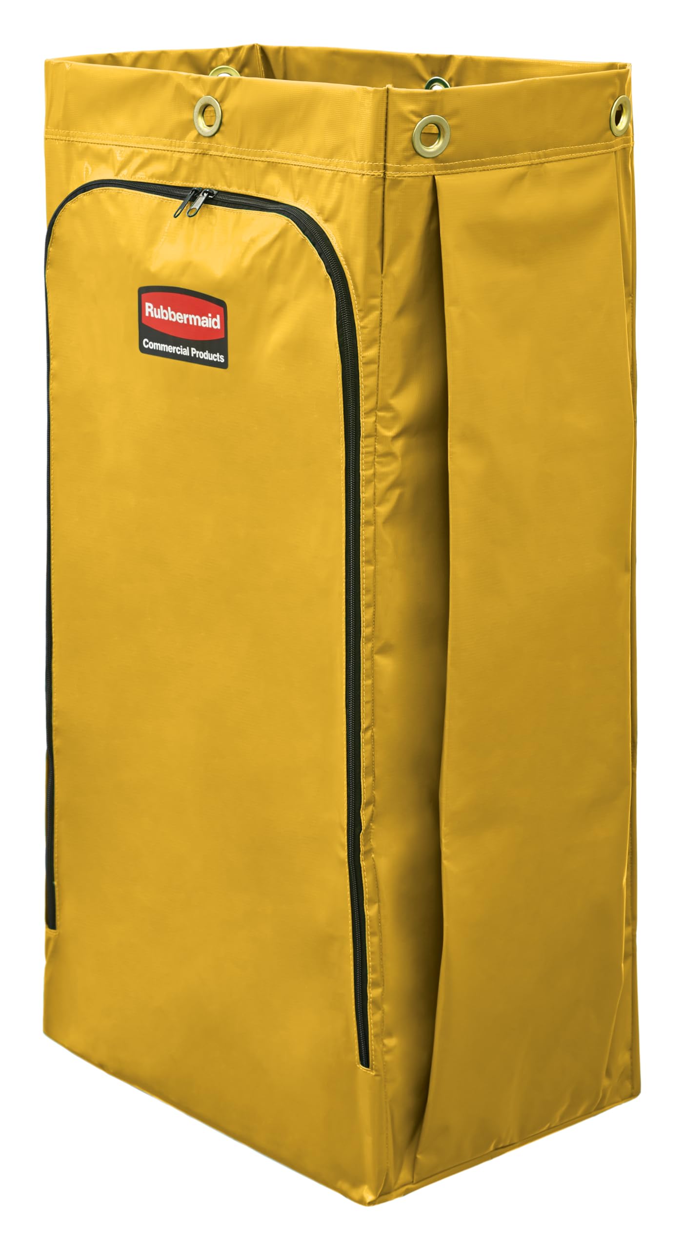 Rubbermaid Commercial Products Cleaning Cart Bag 30-Gallon Yellow Collecting Refuse or Laundry Items Janitorial and Housekeeping Carts Zippered Front