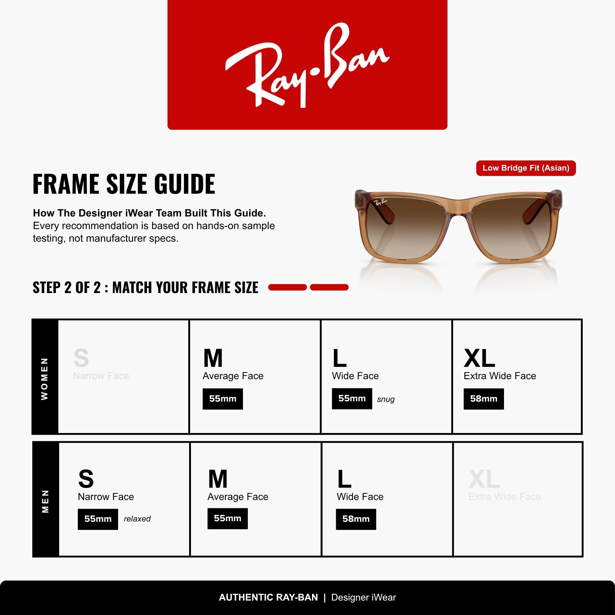Ray-Ban RB4165F Justin Classic Square Sunglasses for Men