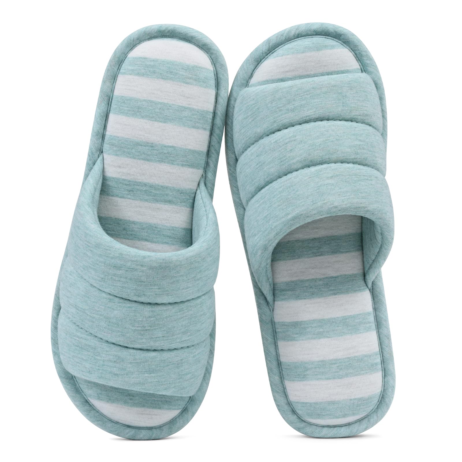 shevalues Open Toe House Slippers for Women Men Soft Cotton Indoor Shoes Memory Foam Slip On bedroom Slippers