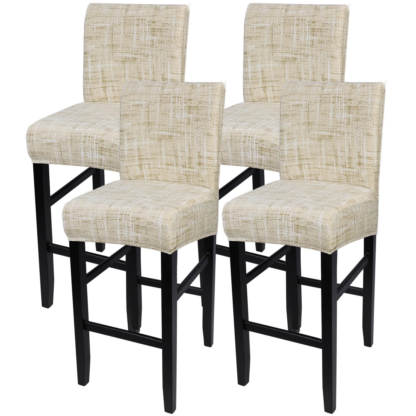 SearchI Bar Stool Covers Set of 2, Stretch Washable Barstool Seat Covers, Counter Height Chair Covers for Kitchen Dining Room Cafe (Ball Flower)