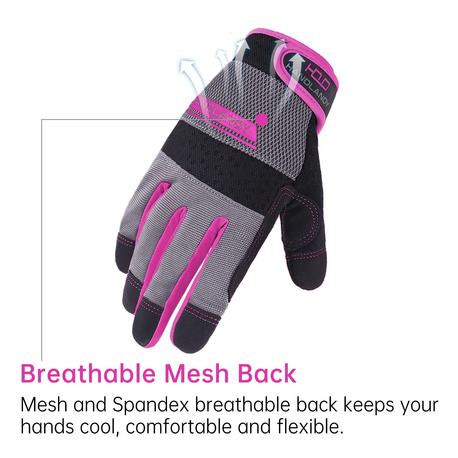 AIGEVTURE Safety Work Gloves Mens & Women, Light Duty Mechanic Gloves Touch Screen, Gardening Work Gloves with Grip,High Dexterity