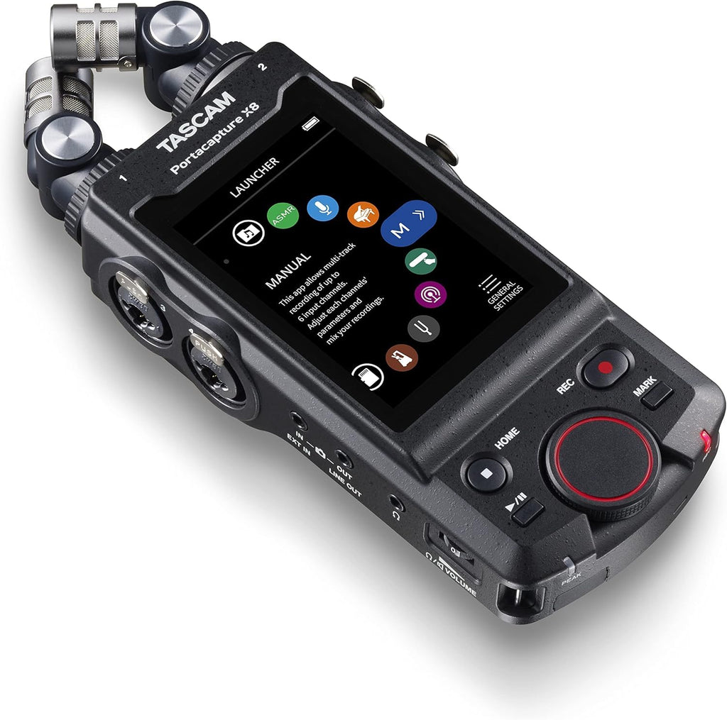 TASCAM Portacapture X6 32-bit Float Portable Audio Recorder, Field Recorder for Video, Music, Podcast, Voice, Podcasting