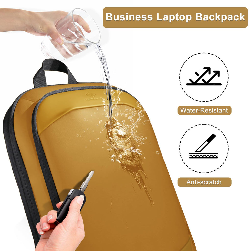 hk Business Backpack for Men 15.6 Inch,Slim & Expandable Waterproof Travel Laptop Backpack, Anti-Theft Lightweight Work Computer Bag, College Laptop Backpacks Gifts for Men Women-Black