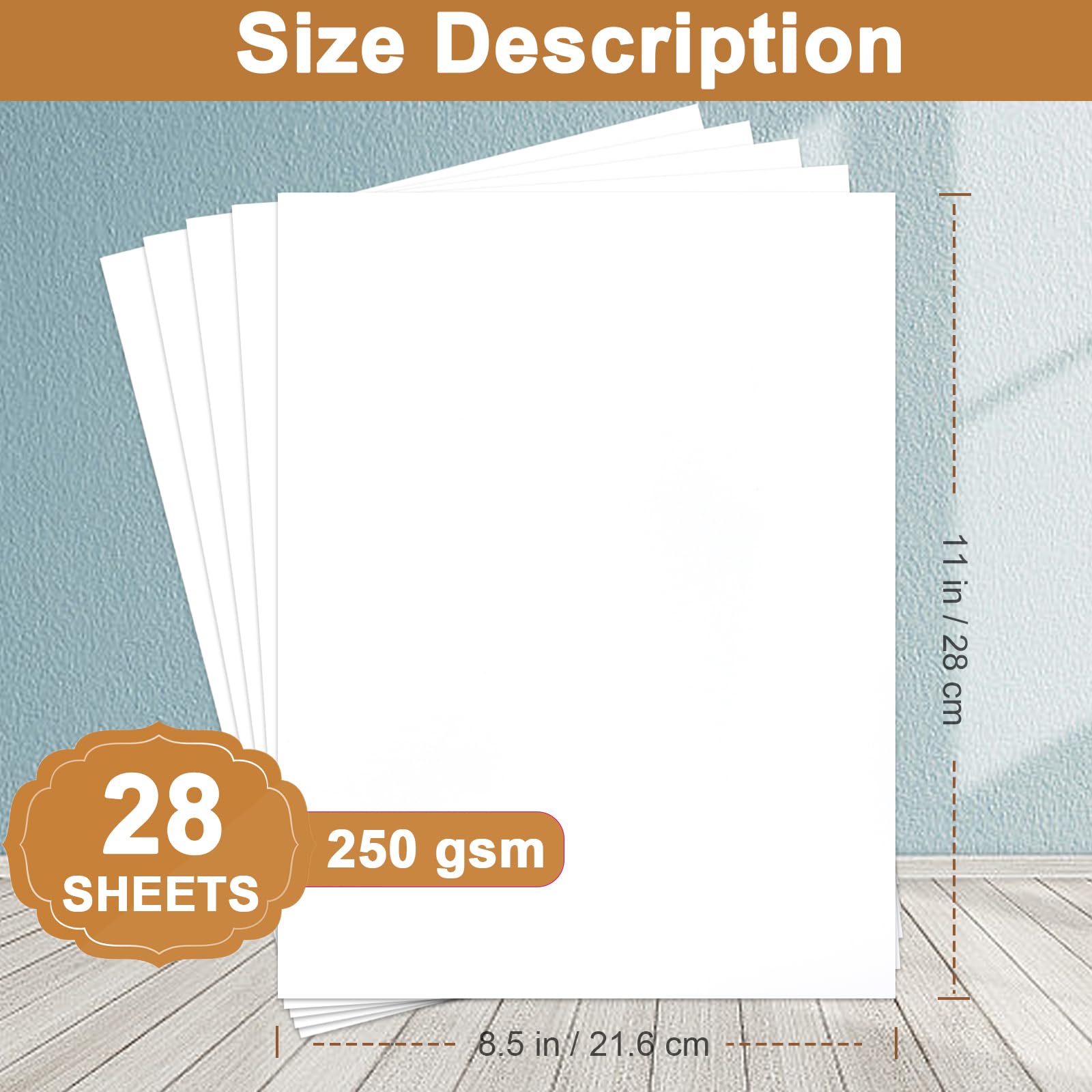 Silunkia 28 Sheets Black Cardstock 8.5 x 11 for Halloween, 250gsm/92lb Heavyweight Black Paper Card Stock for DIY Cards, Scrapbooking, Greeting Cards, Invitations, Party