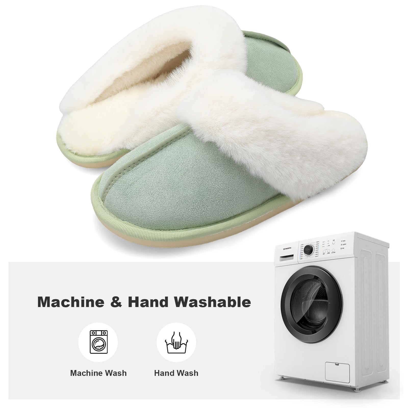 Besroad Winter Fuzzy House Slippers Sandals Plush Faux Fur Fluffy Flats Slippers Warm Slide Shoes for Women