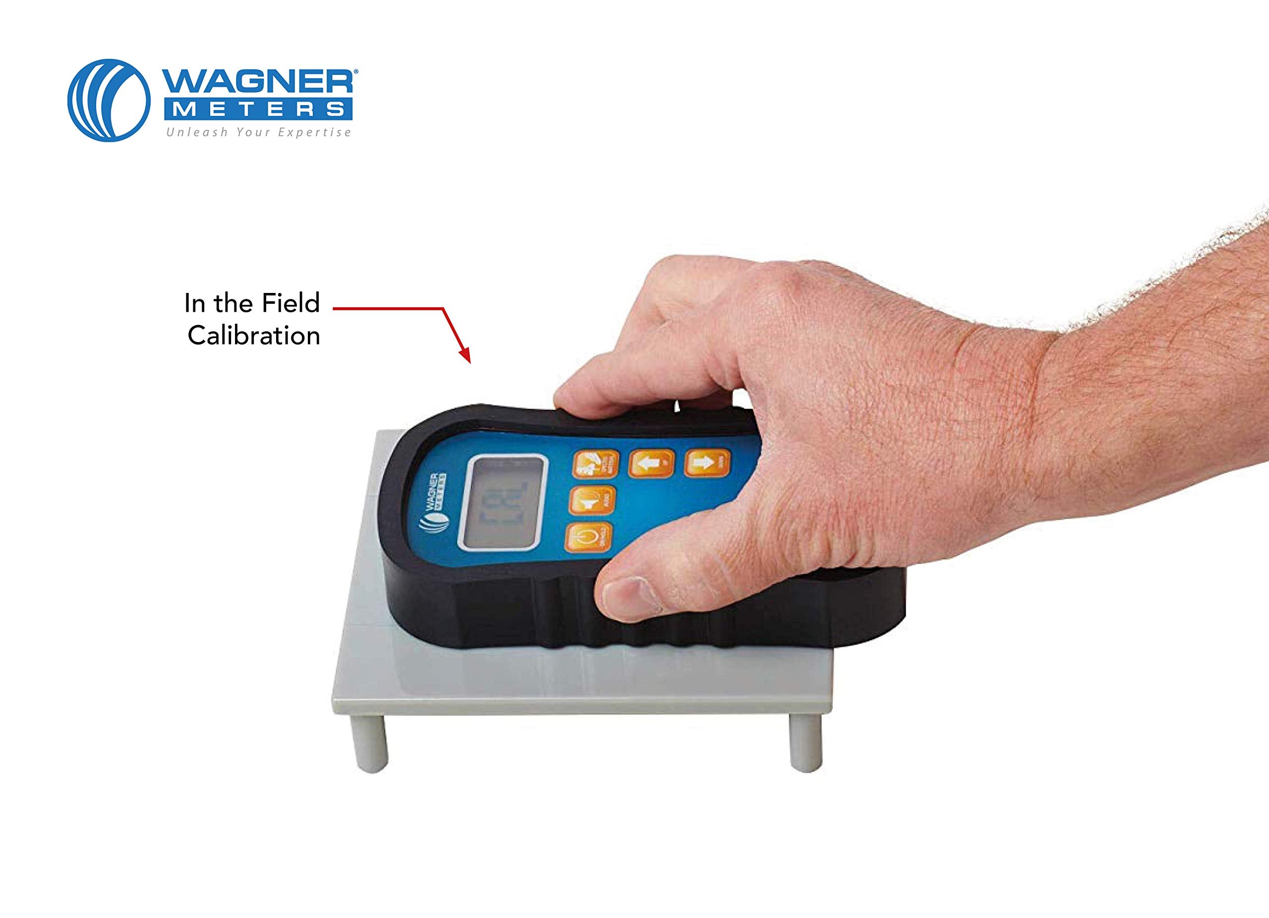 Orion® 910 Pinless Wood Moisture Meter Kit by Wagner Meters | Accurate, Non-Damaging, Deep Depth Lumber Moisture Measurement, On-site Calibration (Standard Calibrator)