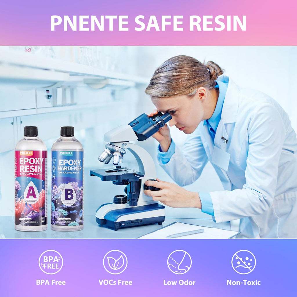 1 Gallon Epoxy Resin Kit, Crystal Clear and Hard Upgraded 2 Part Resin and Hardener for Casting Coating, Countertop, Table top, Art DIY Handcraft Jewelry