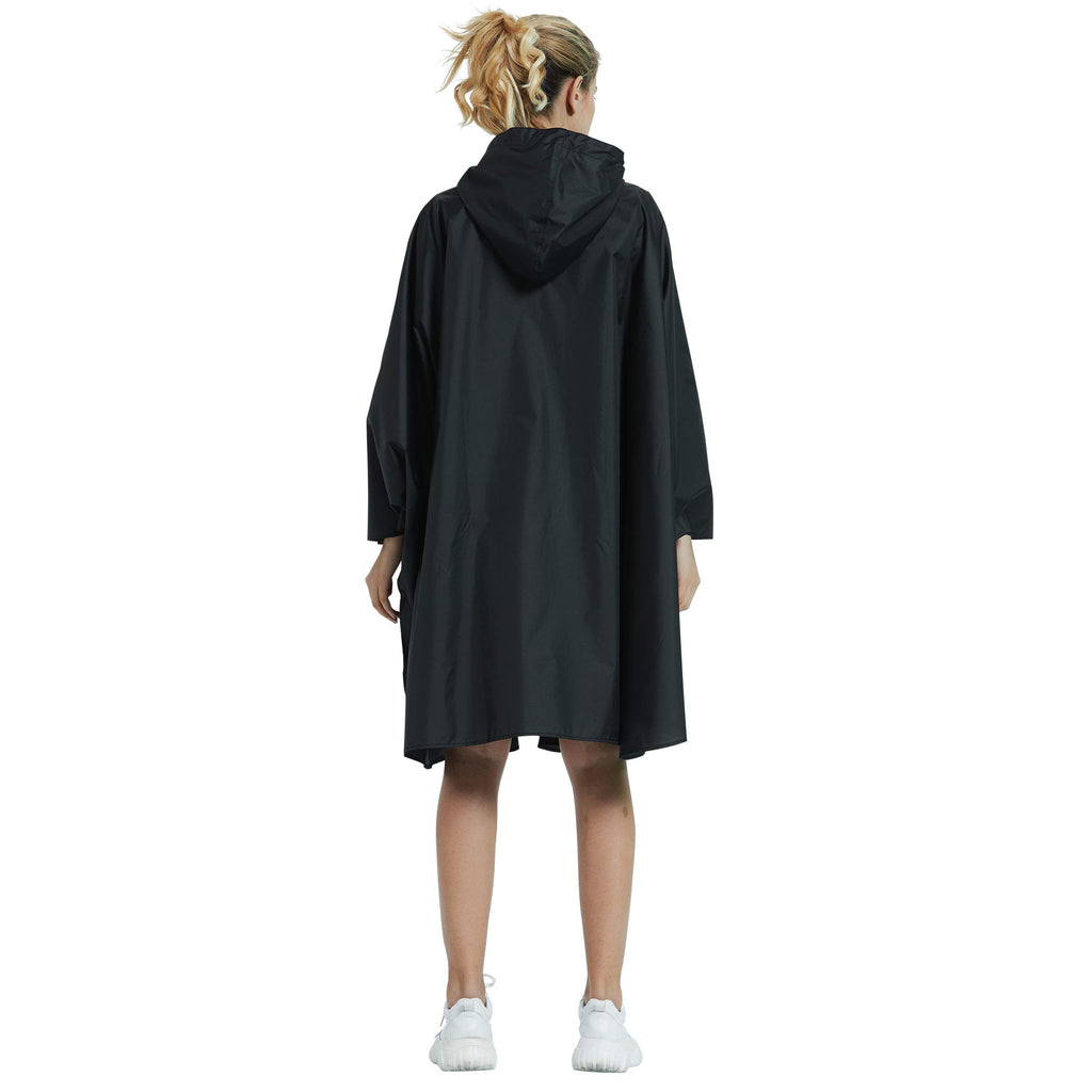 Rain Poncho Jacket Coat Hooded Zipper Style for Women/Men/Adult with Pocket