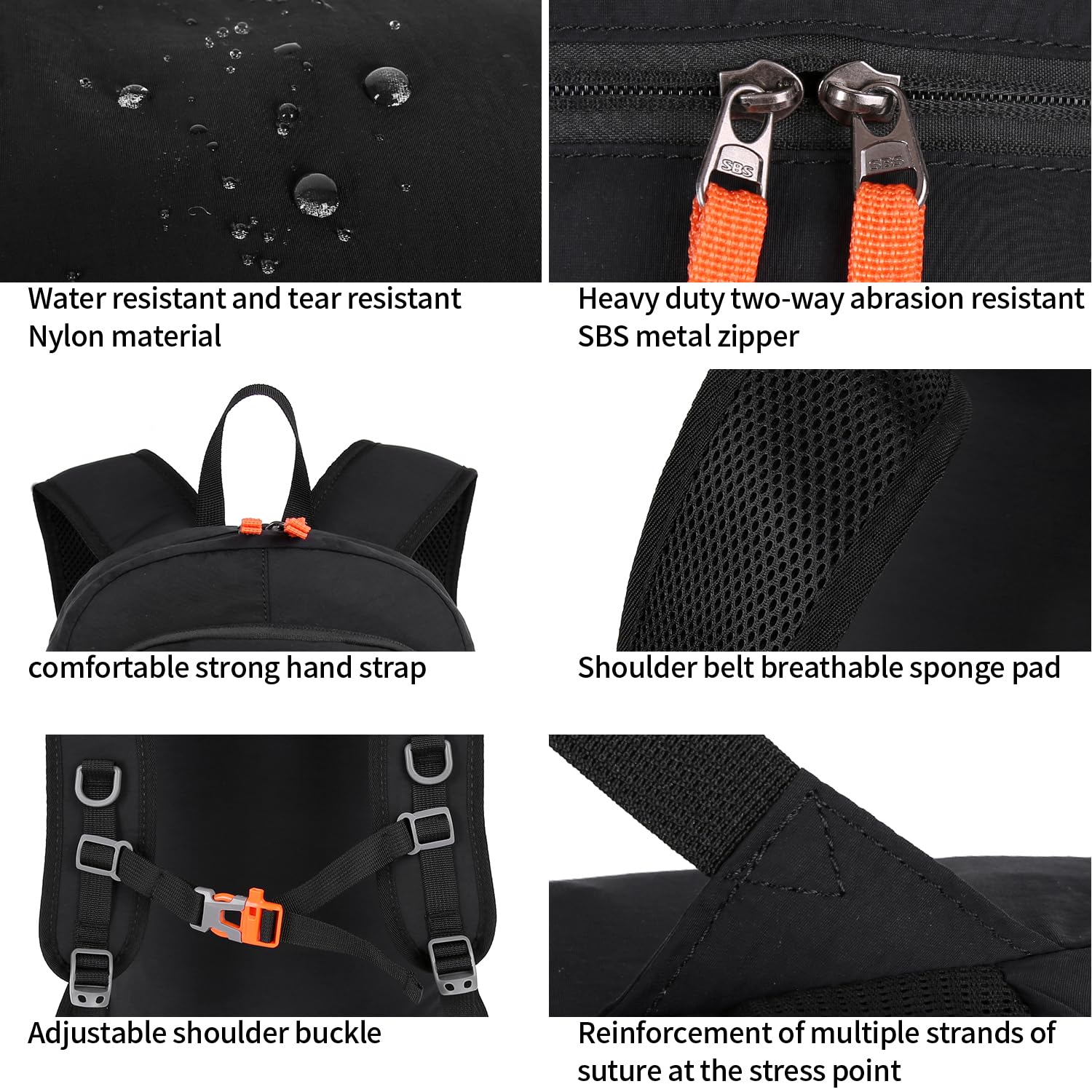FENGDONG 35L Lightweight Foldable Waterproof Packable Travel Small Hiking Backpack Daypack for men women