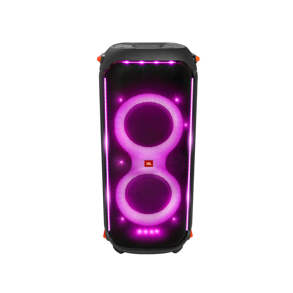 JBL PartyBox 710 -Party Speaker with Powerful Sound, Built-in Lights and Extra Deep Bass, IPX4 Splash Proof, App/Bluetooth Connectivity, Made for Everywhere a Handle Wheels (Black)