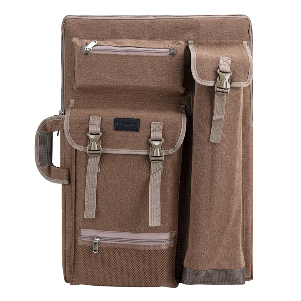 TRANSON Art Portfolio Case Artist Backpack Canvas Bag Large 26” x 19.5”