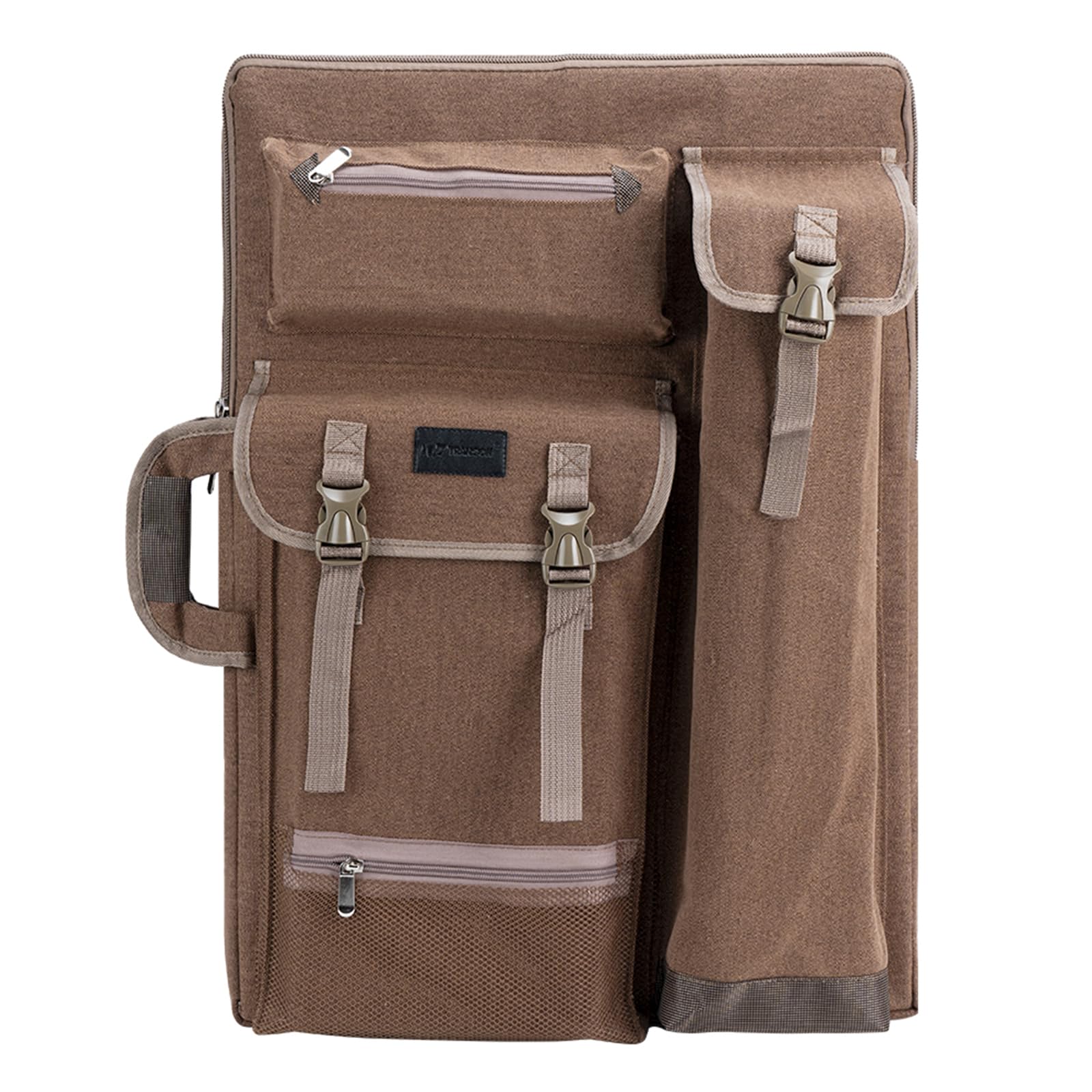 TRANSON Art Portfolio Case Artist Backpack Canvas Bag Large 26” x 19.5”