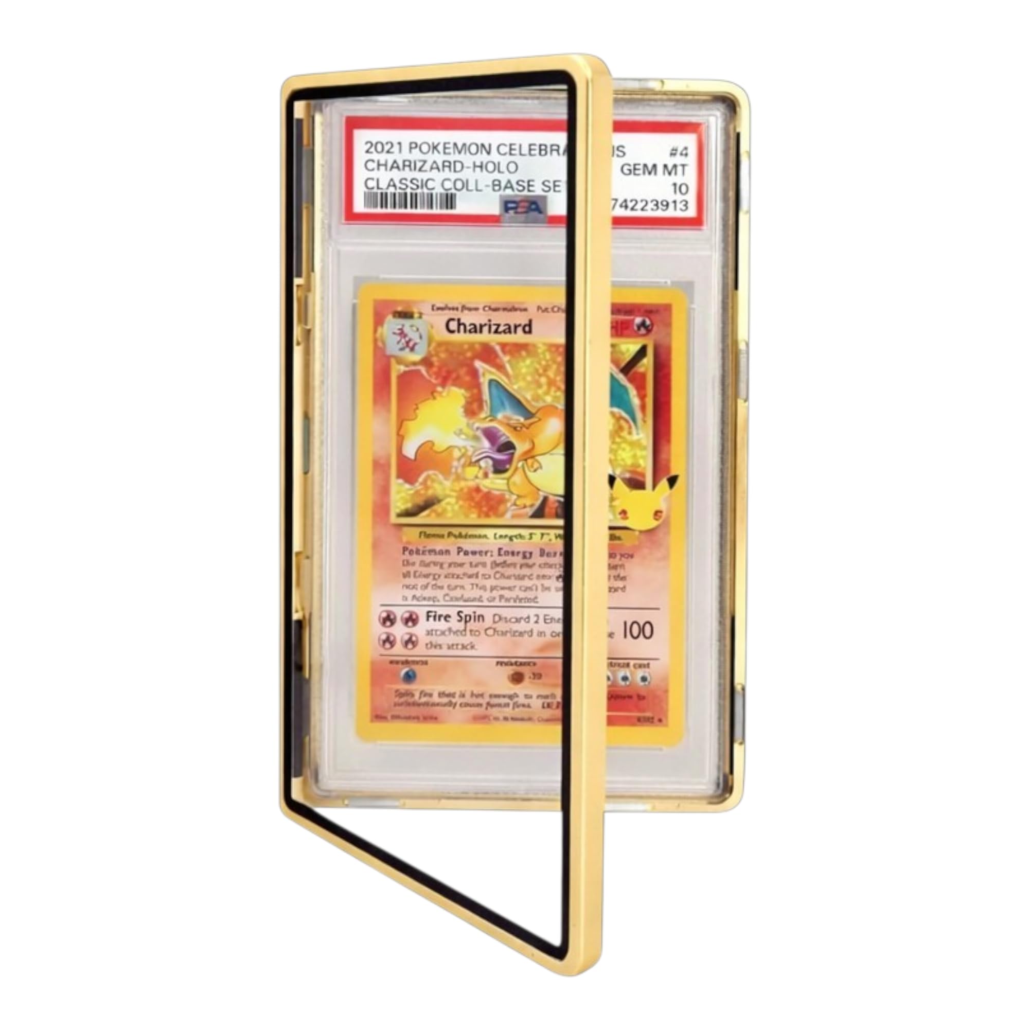 Metal PSA Slab Bumper Case UV Resistant- Safeguard Stackable Magnetic Aluminum Metal Case For Graded Cards (Black)