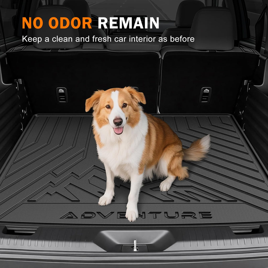 KUST Floor Mats & Trunk Cargo Mat for Toyota RAV4 2019-2025, All Weather Rear Trunk Cargo Liner for RAV4 Accessories TPE Rubber Raised Edge 4PCS