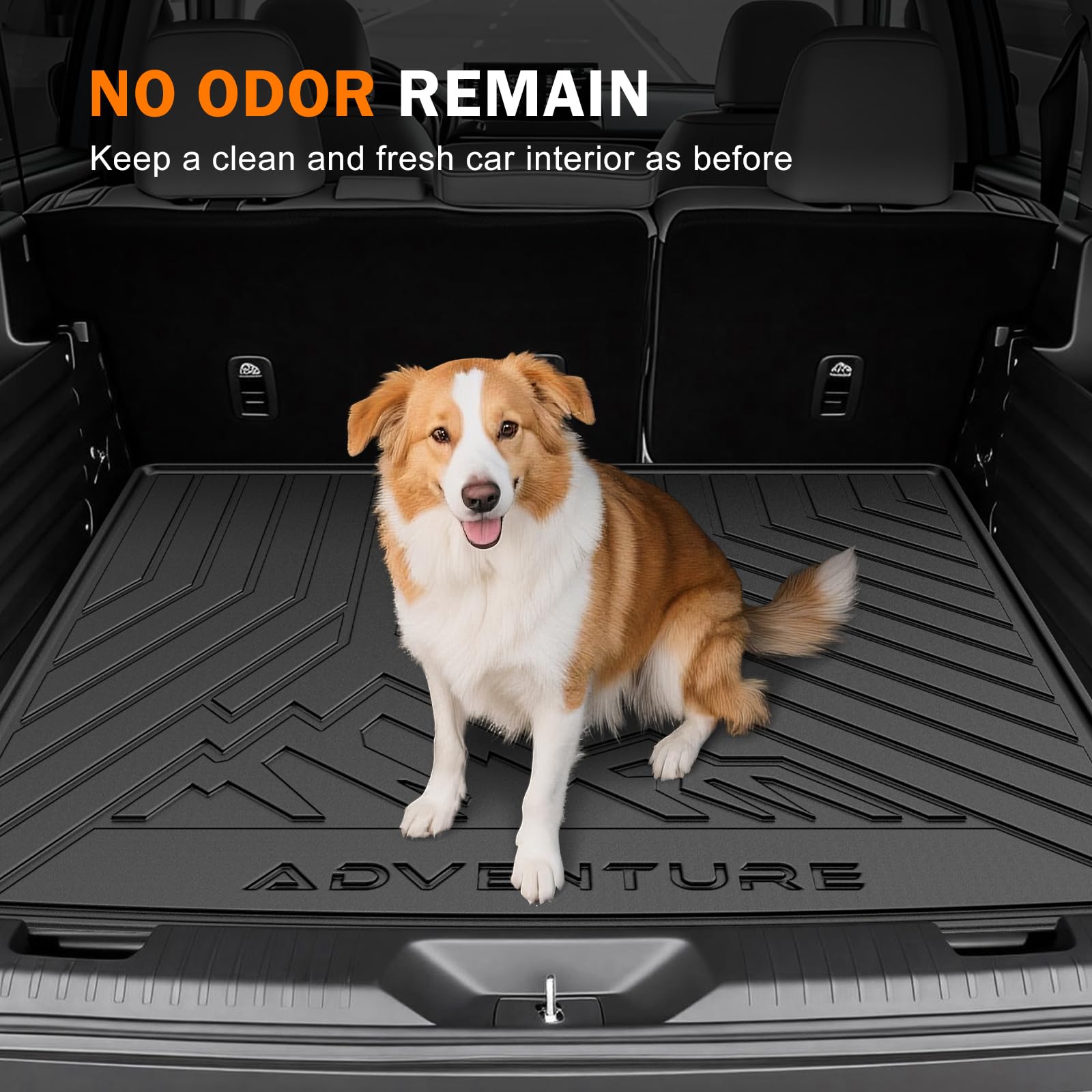 KUST Floor Mats & Trunk Cargo Mat for Toyota RAV4 2019-2025, All Weather Rear Trunk Cargo Liner for RAV4 Accessories TPE Rubber Raised Edge 4PCS