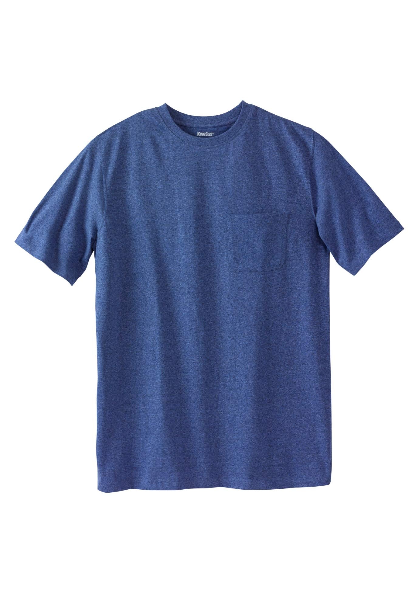 KingSize Men's Big & Tall Shrink-Less Lightweight Pocket Crewneck T-Shirt