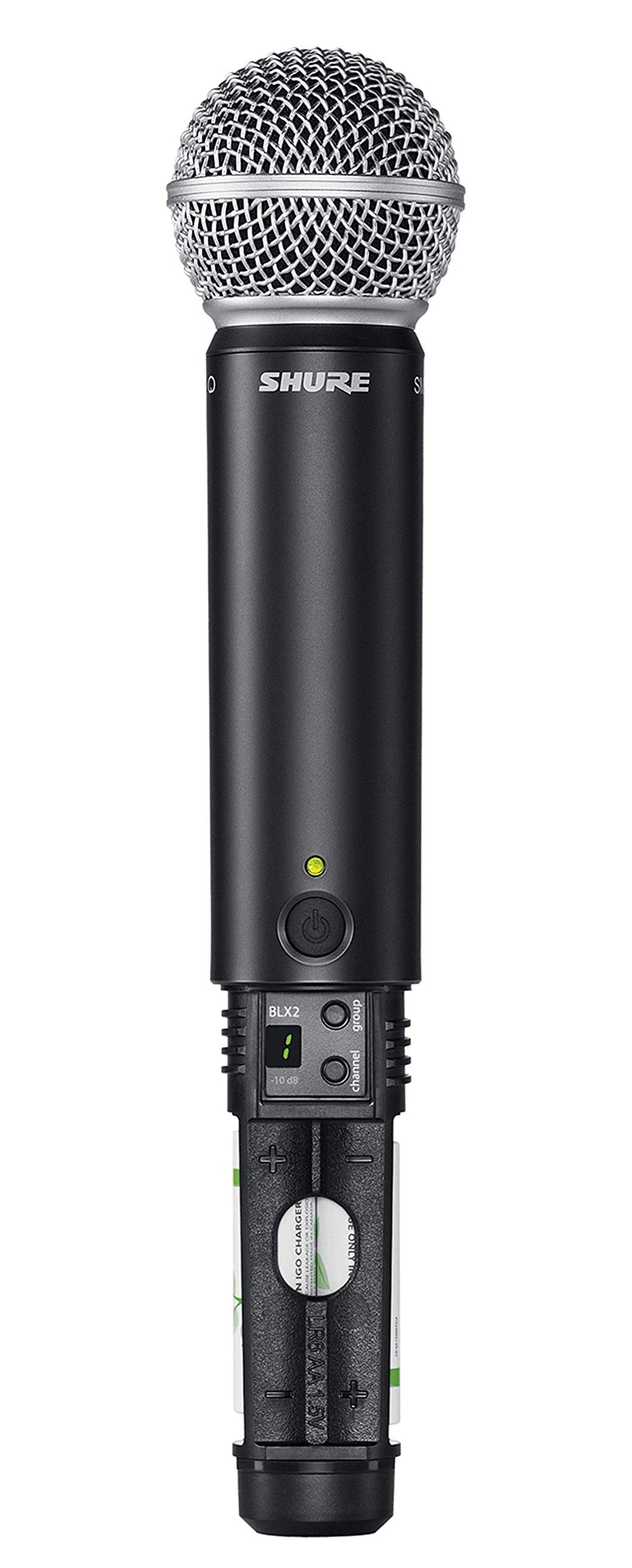 Shure BLX24/SM58 Wireless Microphone System - 14-Hour Battery Life, 300 ft Range, UHF | Includes SM58 Handheld Vocal Mic, Single Channel Receiver | H9 Band (BLX24/SM58-H9)