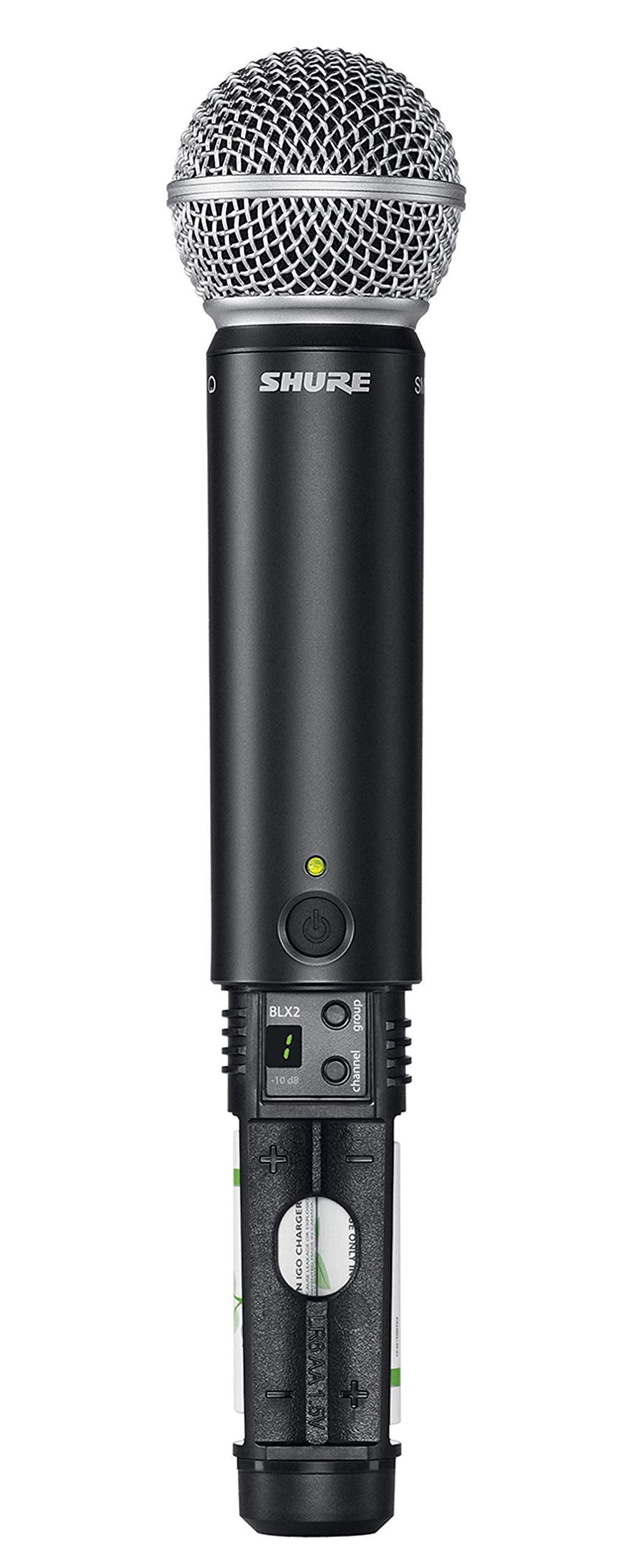 Shure BLX24/SM58 Wireless Microphone System - 14-Hour Battery Life, 300 ft Range, UHF | Includes SM58 Handheld Vocal Mic, Single Channel Receiver | H9 Band (BLX24/SM58-H9)