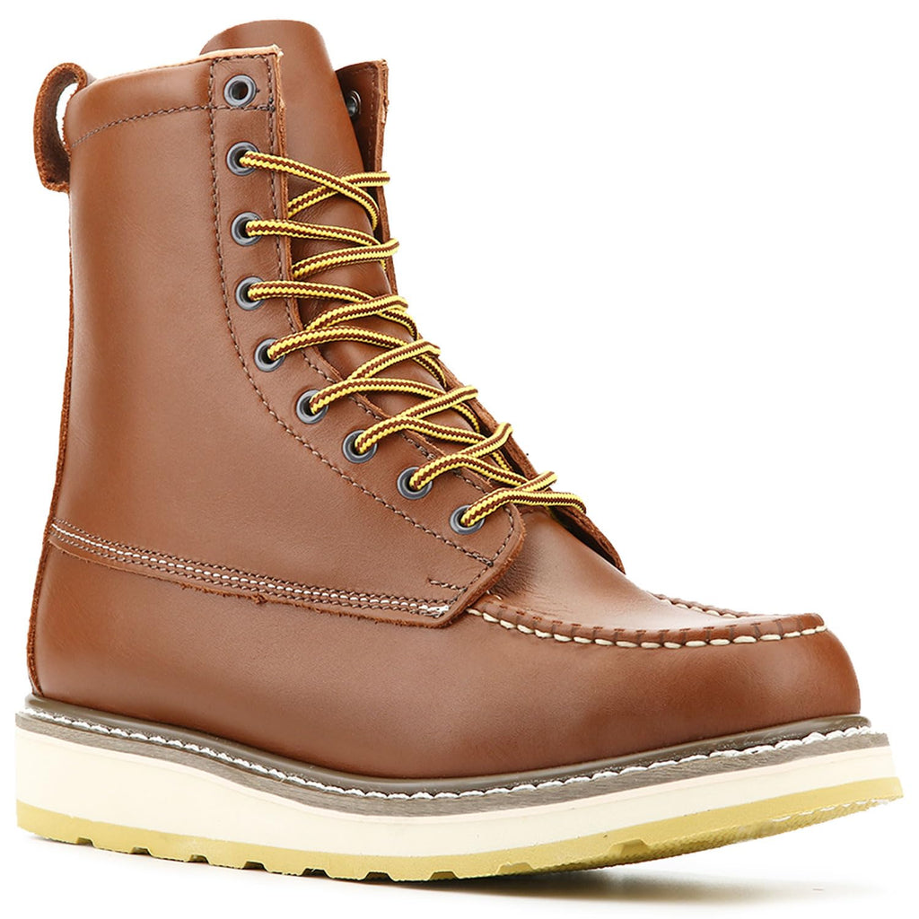 Men's SureTrack 6" & 8'' Leather Soft Toe Work Boot for Men, Welt Construction, Oil/Slip Resistant, Wedge Sole, Moc Toe Men's Work Boots, EH, 84994 & 86994