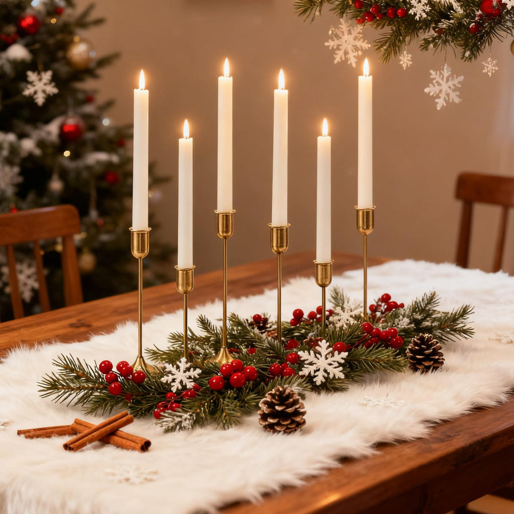 Black Hurricane Glass Candle Holders Set of 3, Tall Metal Taper Candle Stick Holder, Clear Candlestick Holders, Table Centerpieces Decor for Dining Dinner, Weddings, Christmas Fireplace Decorations