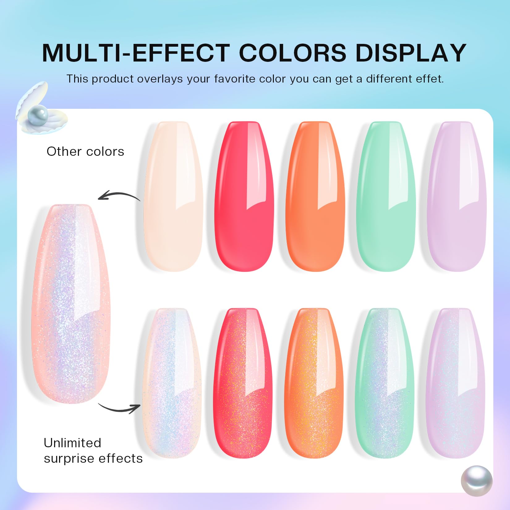 Morovan 15 Bright Color 0.27oz Air Quick Dry Long Lasting Nail Polish Gift Set for Women