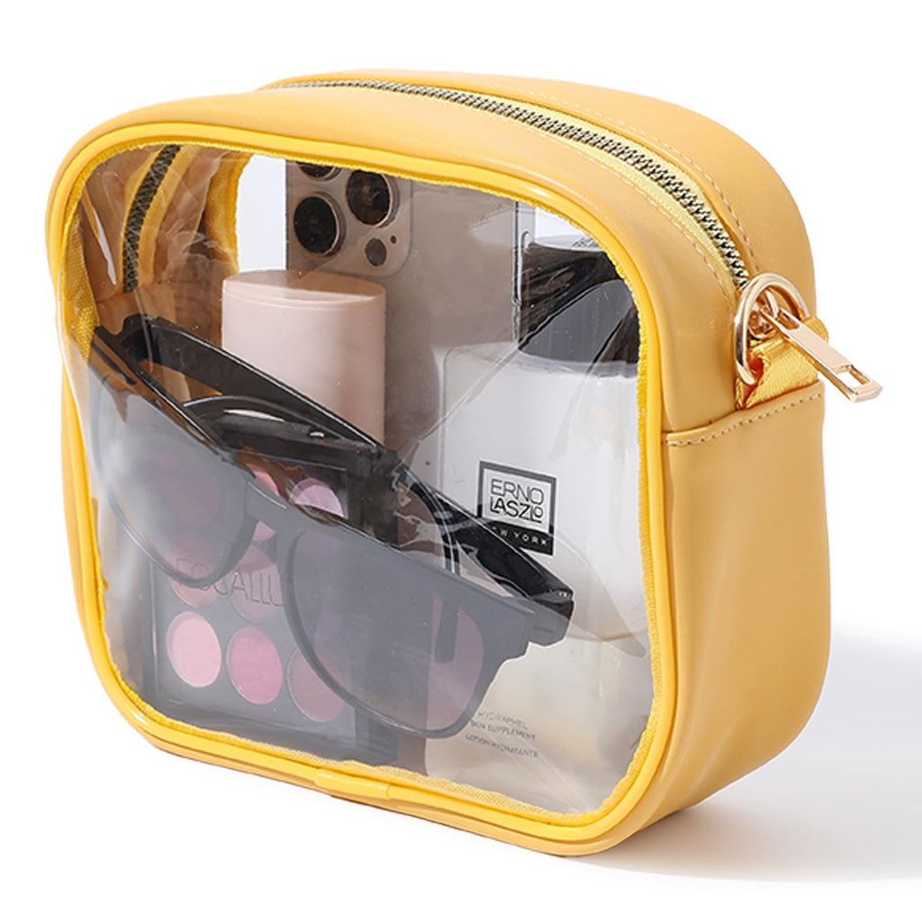 TOBVZOO Clear Bag Stadium Approved, Crossbody Transparent Bag for Concerts Sports Events, Purses for Men & Women