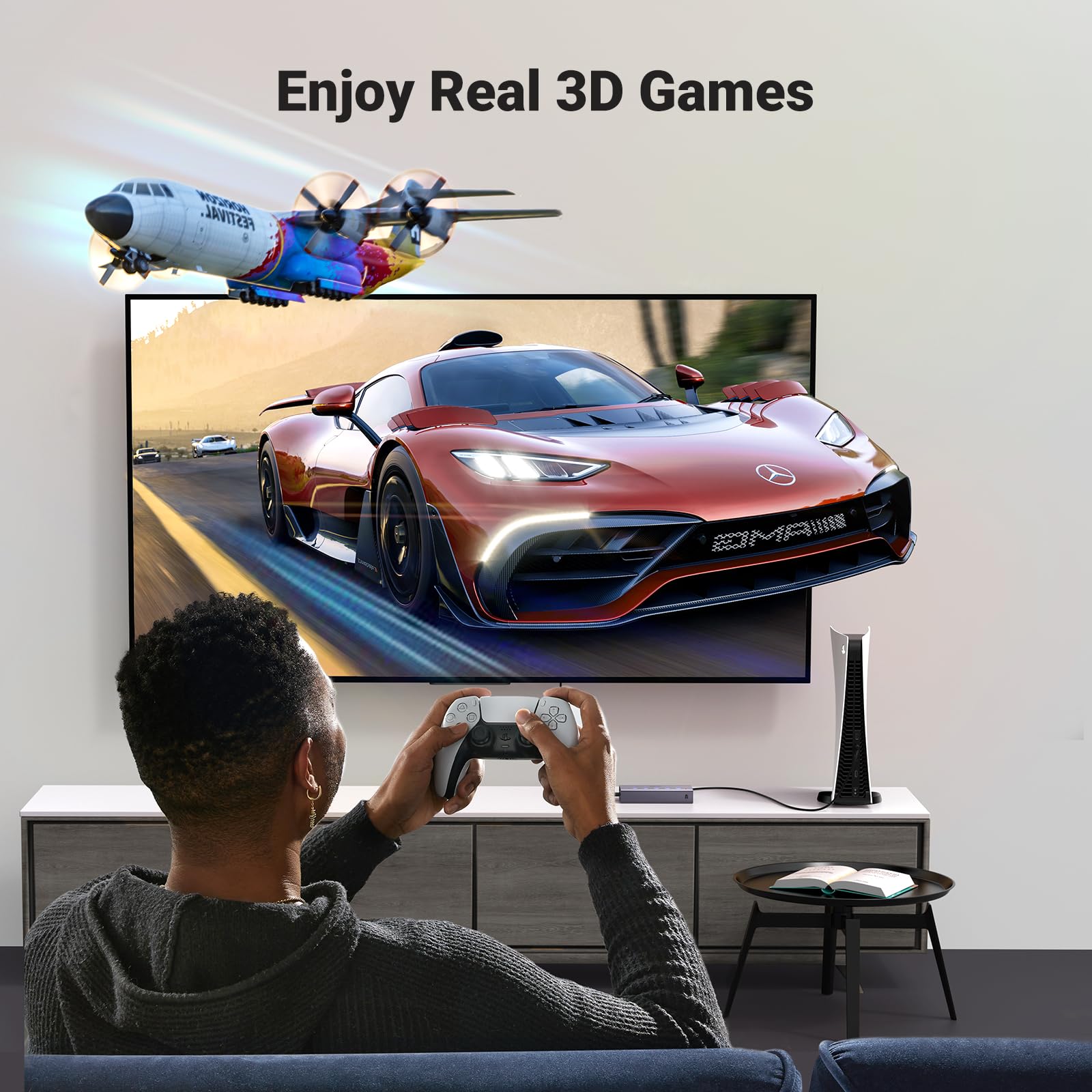 UGREEN HDMI Switch 5 in 1 Out 4K@60Hz, HDMI Splitter with Remote 5 Port Switcher Selector Box Support 3D CEC HDR HDCP2.2 Compatible with PS5/4/3 Xbox Nintendo Switch Roku TV Fire Stick Black