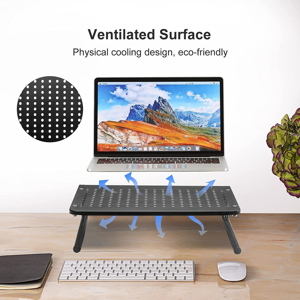 suptek Clamp-on 32 Inch Dual Monitor Desk Mount Riser Shelf Computer Stands for 2 Monitor,Laptop,Printer, Notebook,32.2” x 7.8” x 5.7”