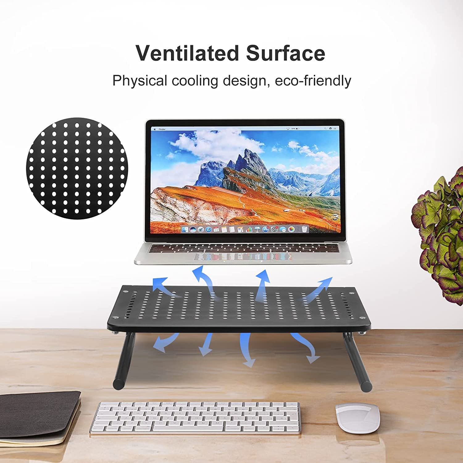 suptek Clamp-on 32 Inch Dual Monitor Desk Mount Riser Shelf Computer Stands for 2 Monitor,Laptop,Printer, Notebook,32.2” x 7.8” x 5.7”