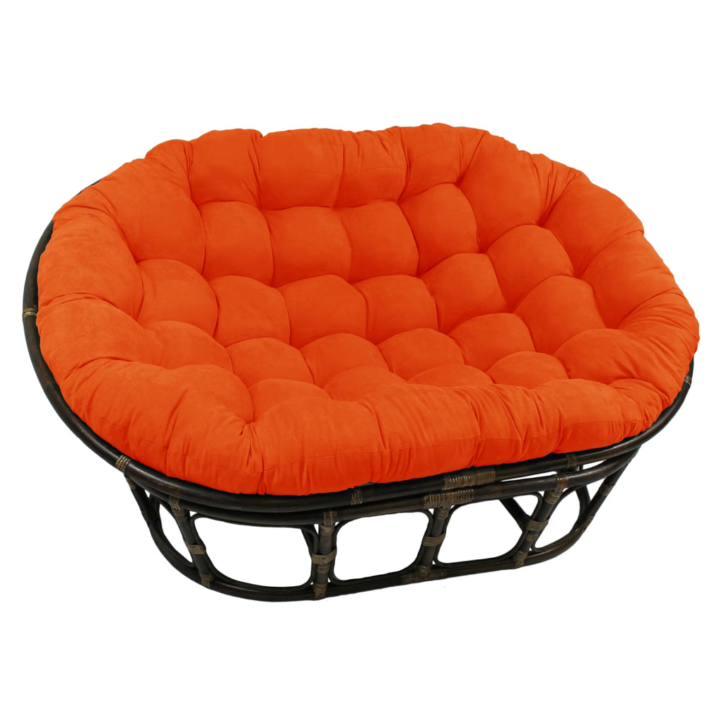Blazing Needles Polyester Microsuede Double Papasan Cushion, 1 Count (Pack of 1), Aqua Blue