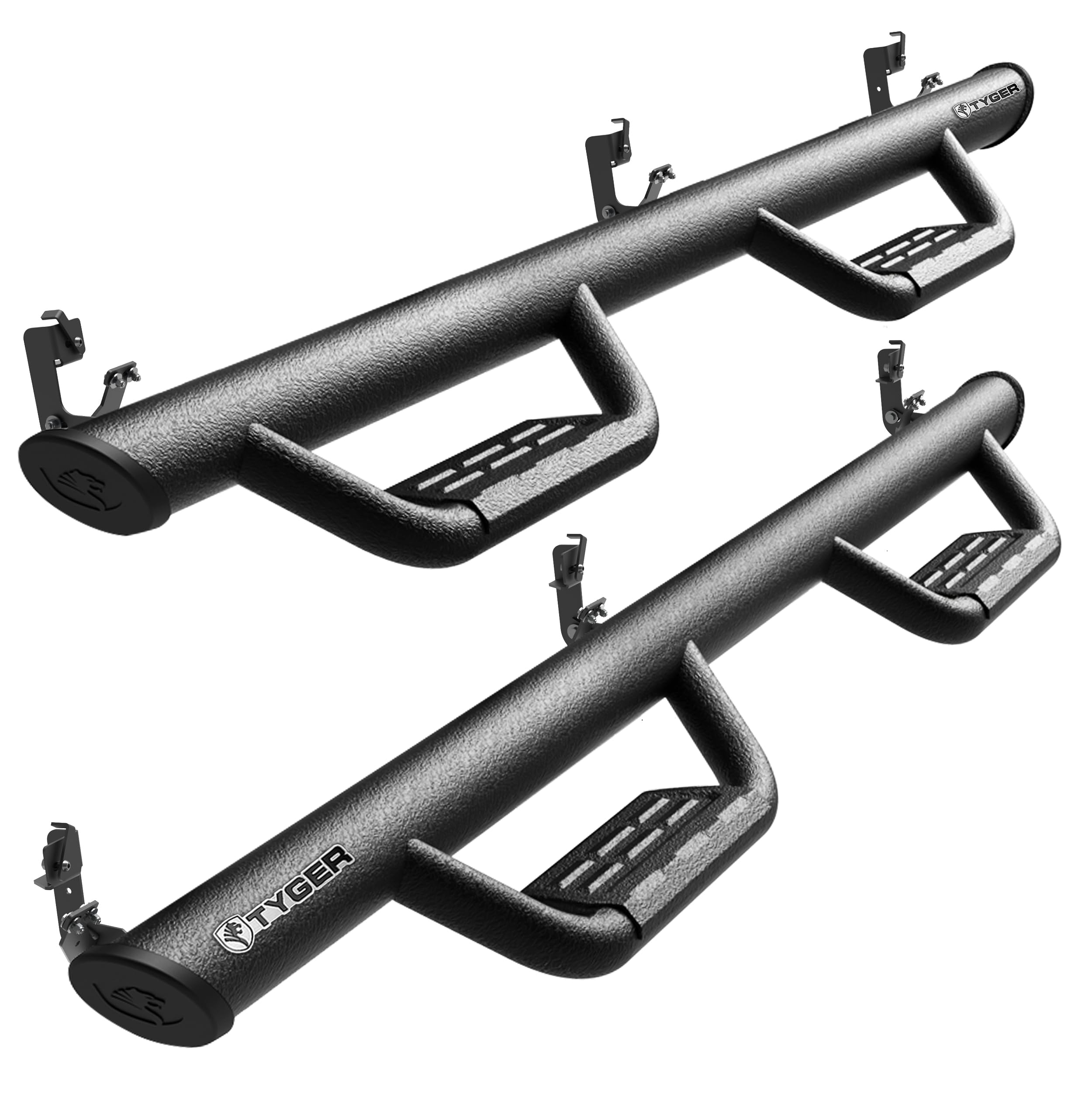 Tyger Auto Tyger Access Running Boards Compatible with 2009-2018 Dodge Ram 1500; 2010-2026 2500 3500; 2019-2024 Classic | Crew Cab | TG-AS2D24005 | Textured Black Drop Step Rail